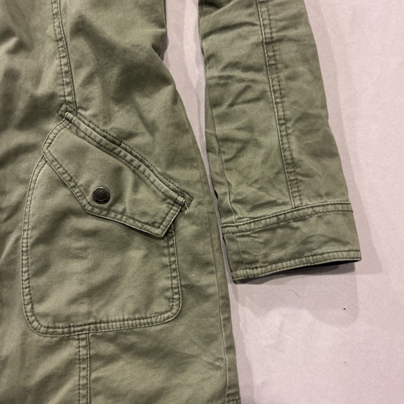 Abercrombie & Fitch Kids Girls XL 16 Army Green Utility Field Jacket - Picture 3 of 14
